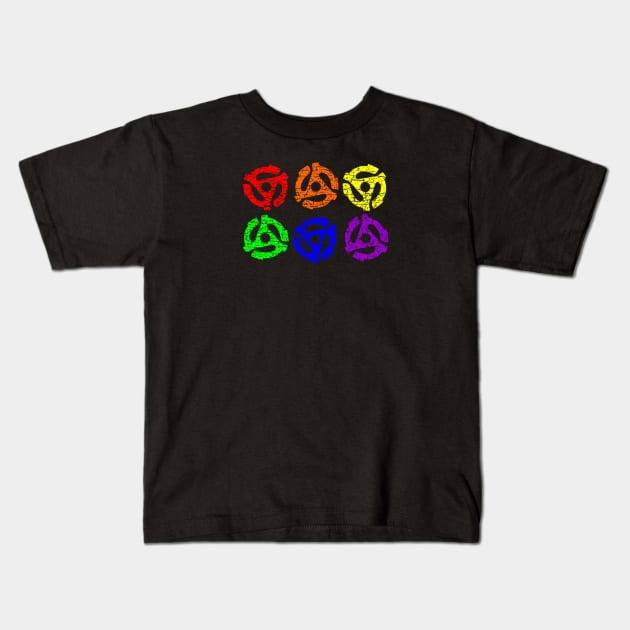 Rainbow 45 Adapters Kids T-Shirt by Muzehack